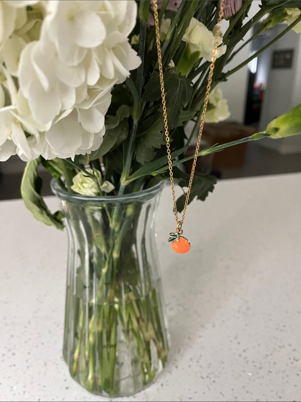 Just listed Coconut Key Boutique Demi-fine Necklace with Orange Fruit Charm